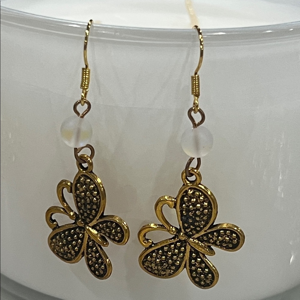 Elegant Gold Butterfly Earrings